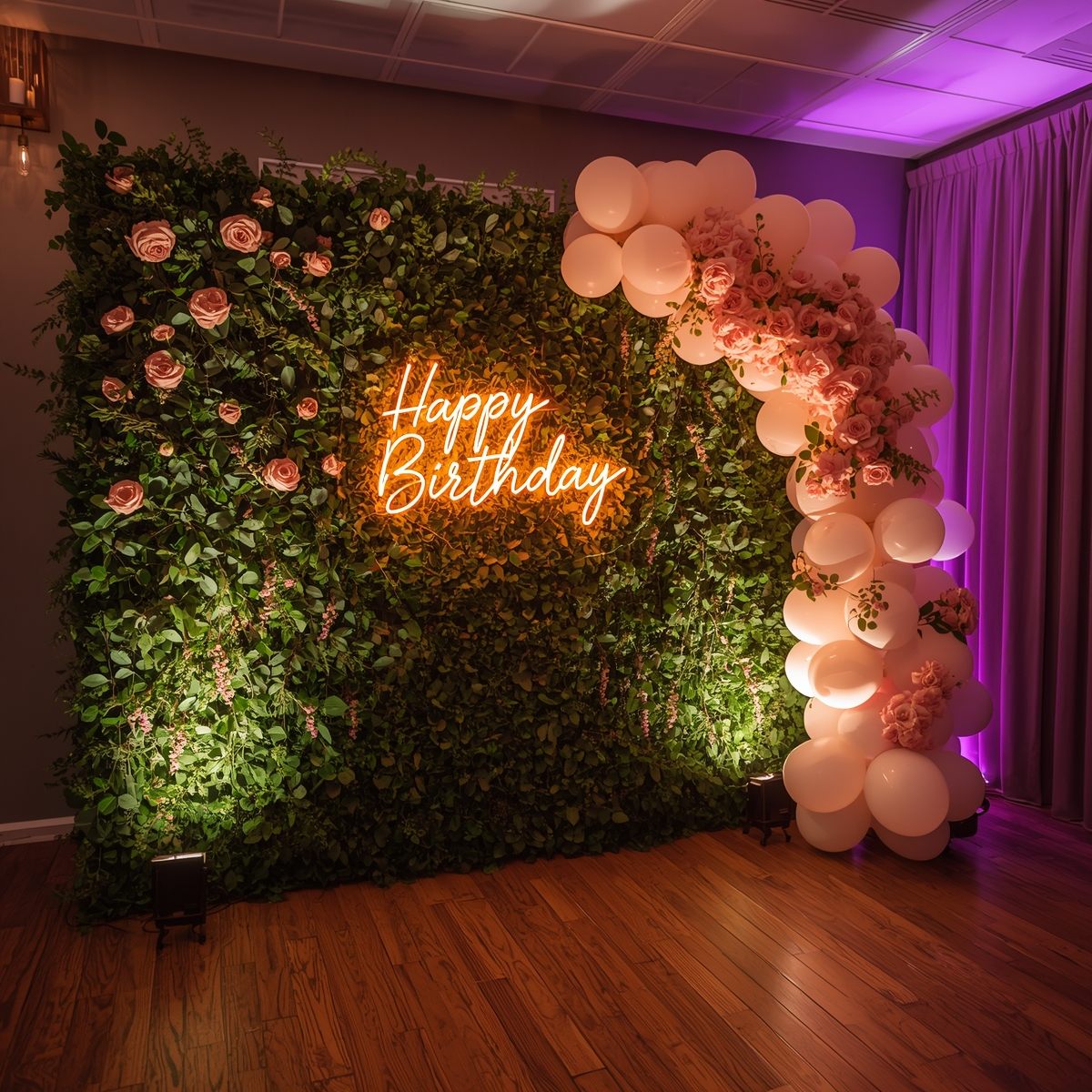 Garden wedding arch with cascading florals